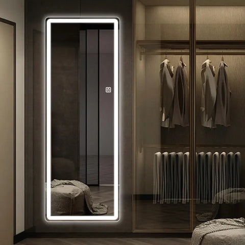LED Light Full Length Mirror gogofree