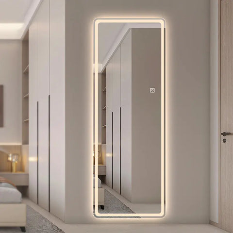 LED Light Full Length Mirror gogofree